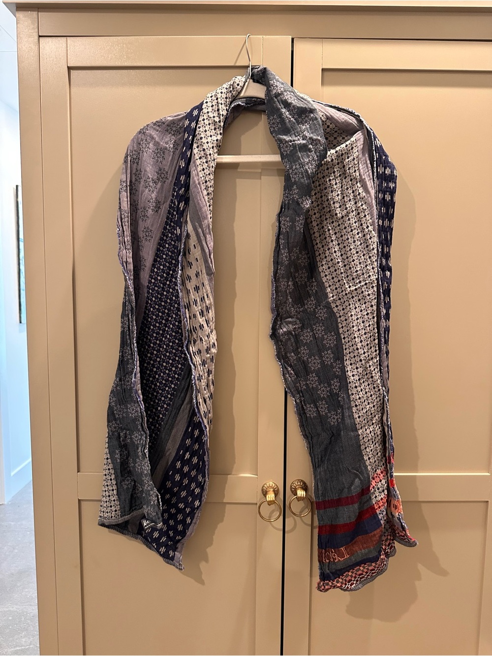 Daphne 3 Bleu - Létol Organic Cotton Scarf, - Picture 5 of 8